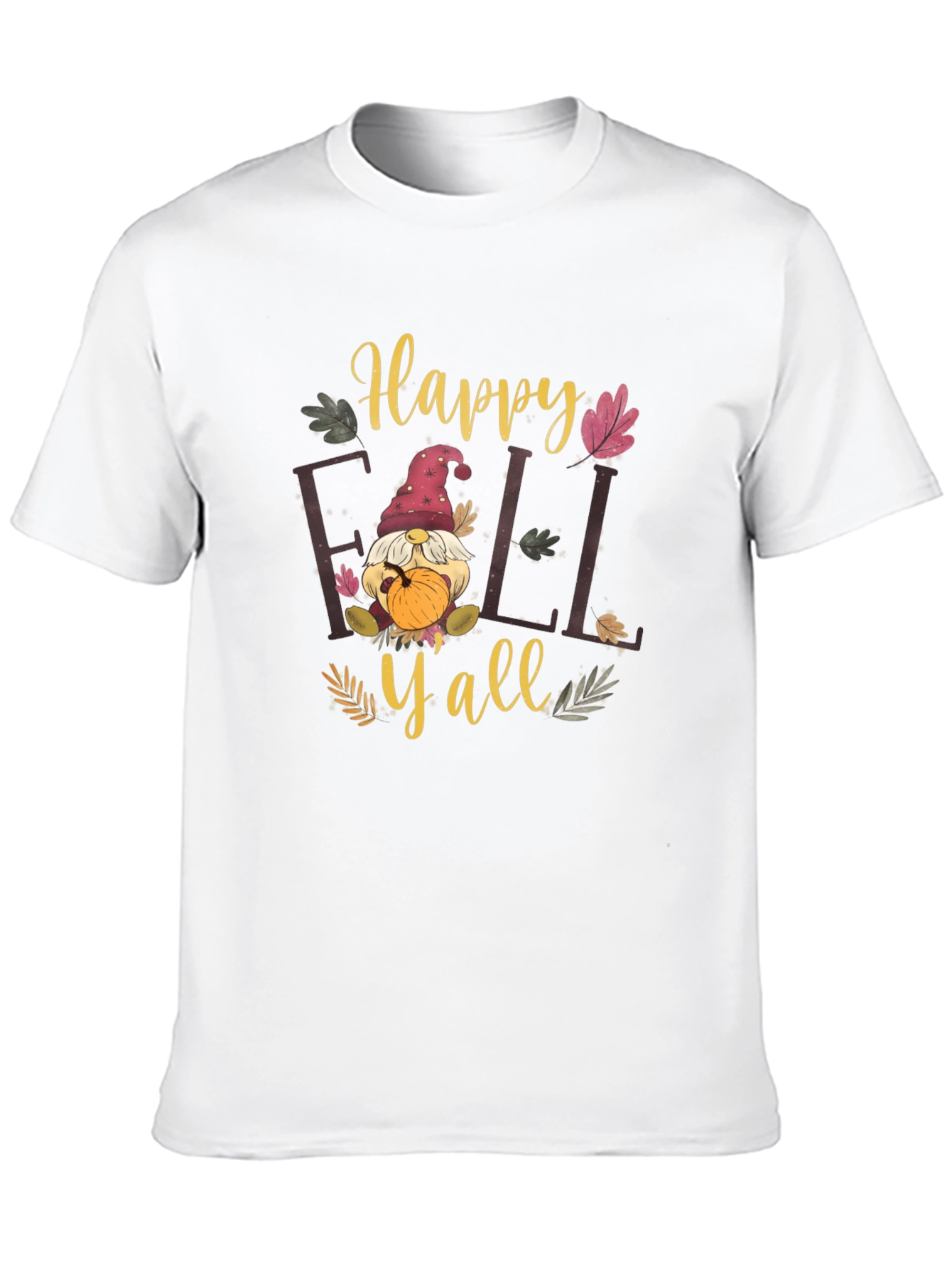Happy Fall Yall Black T-Shirt