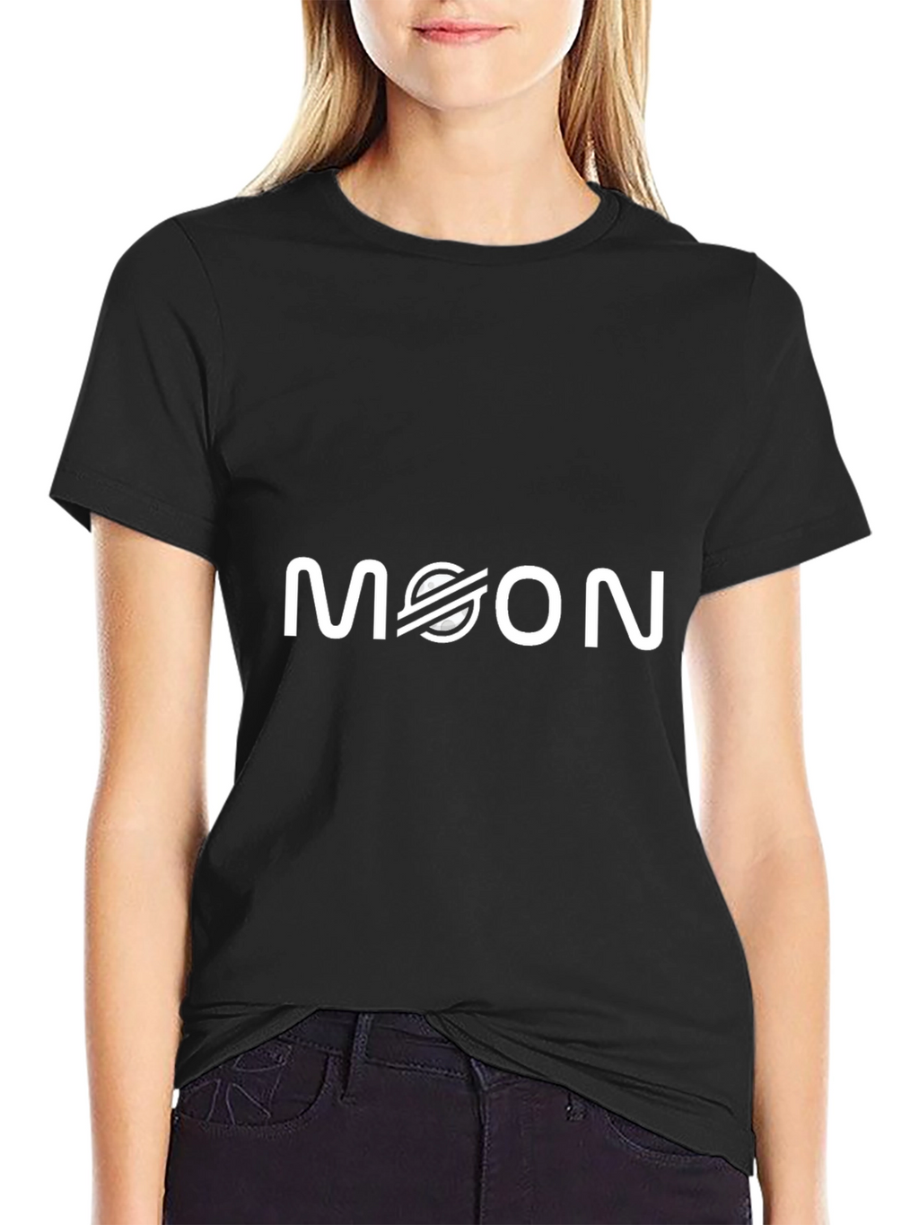 Moon Crypto Graphic Black T-Shirt