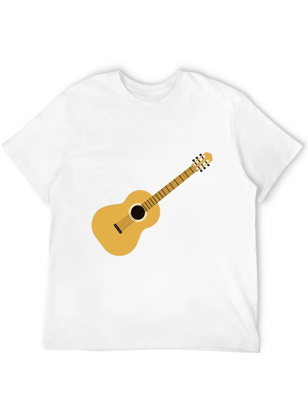 Black Guitar T-Shirt: Classic Music Style