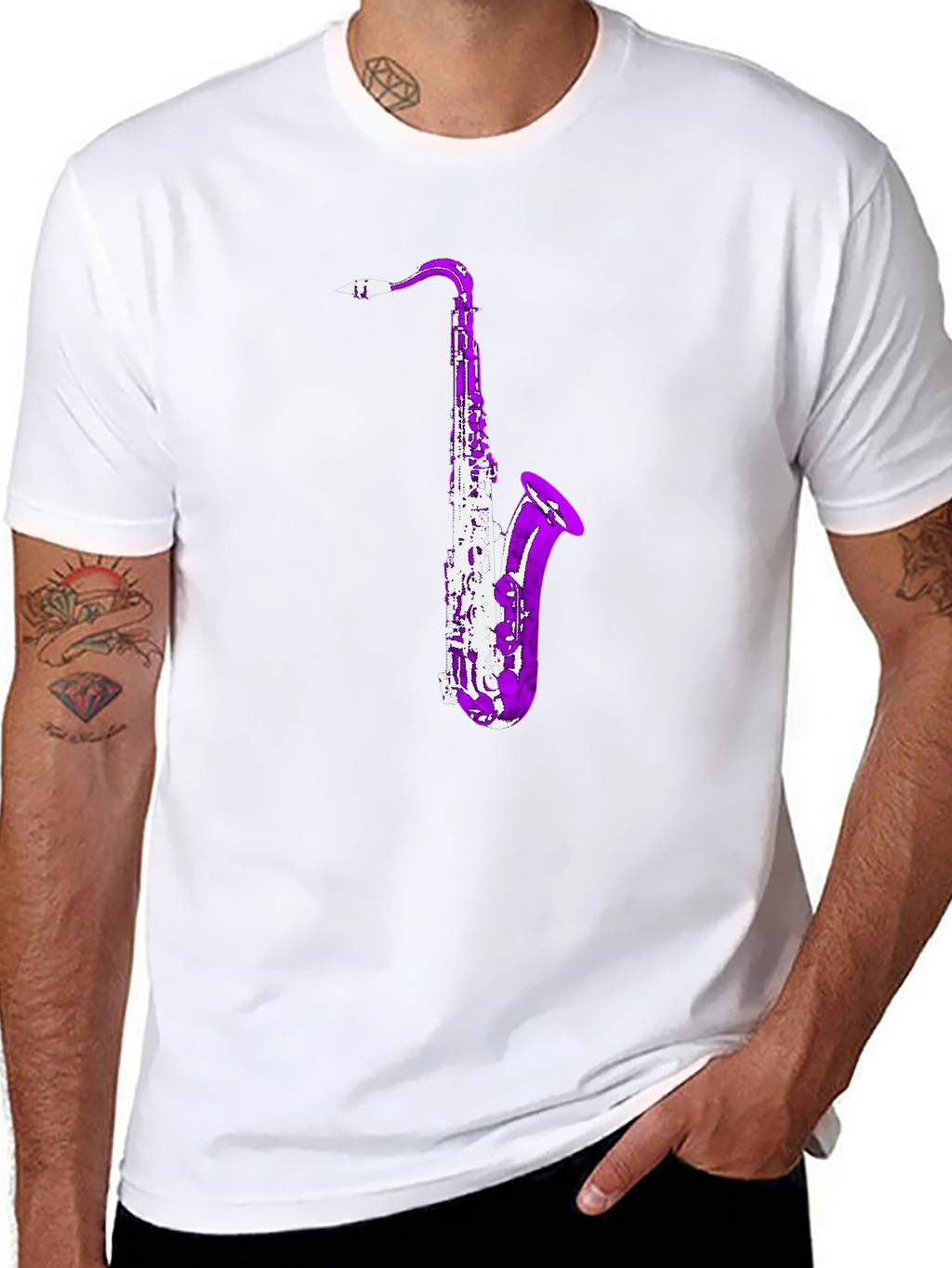 Saxophone Graphic Tee - Cool Music Lover Shirt