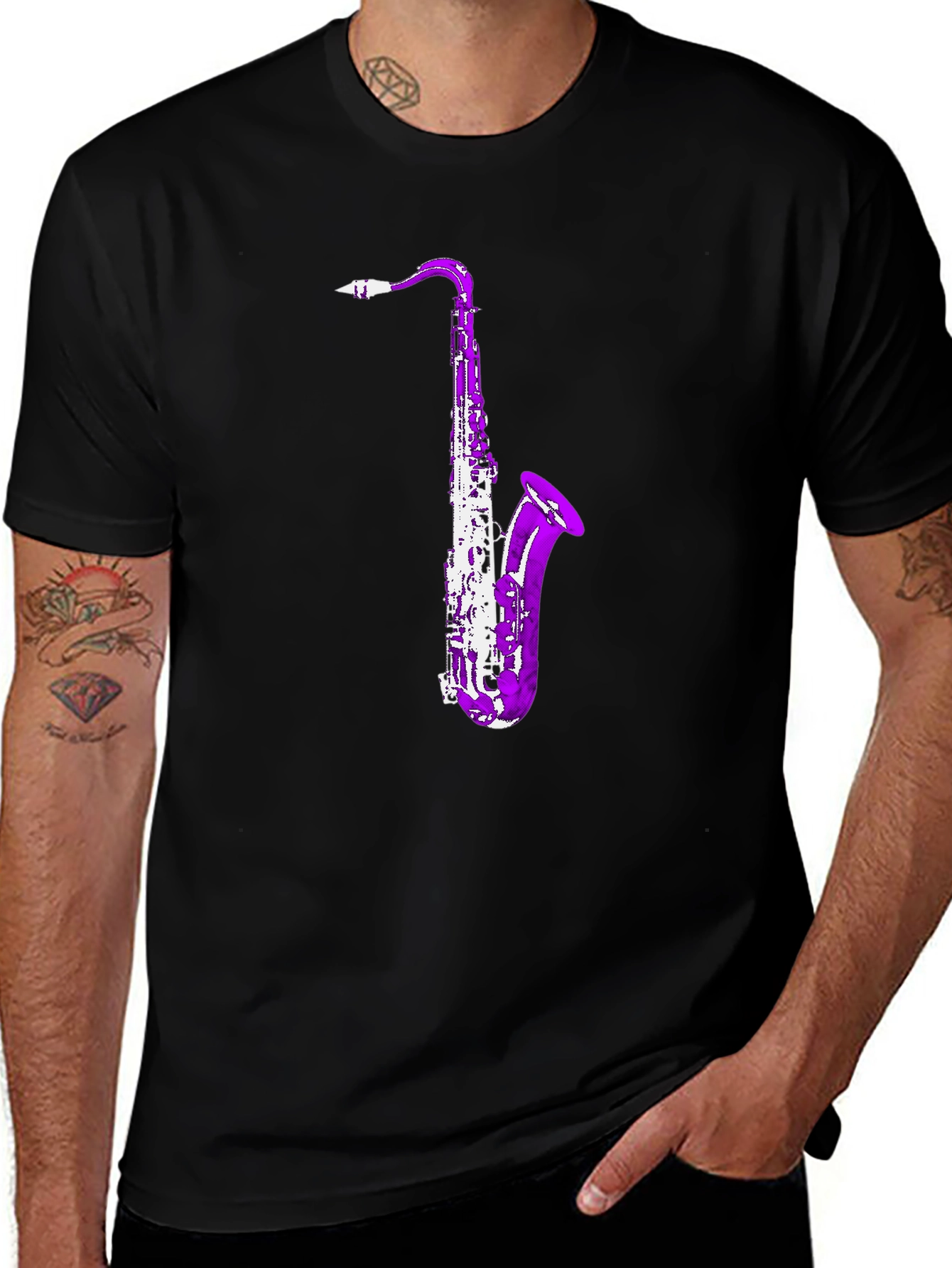 Saxophone Graphic Tee - Cool Music Lover Shirt