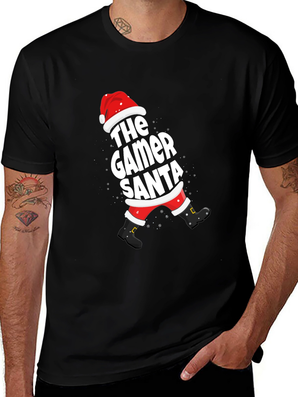 The Gamer Santa T-Shirt - Holiday Festive Tee