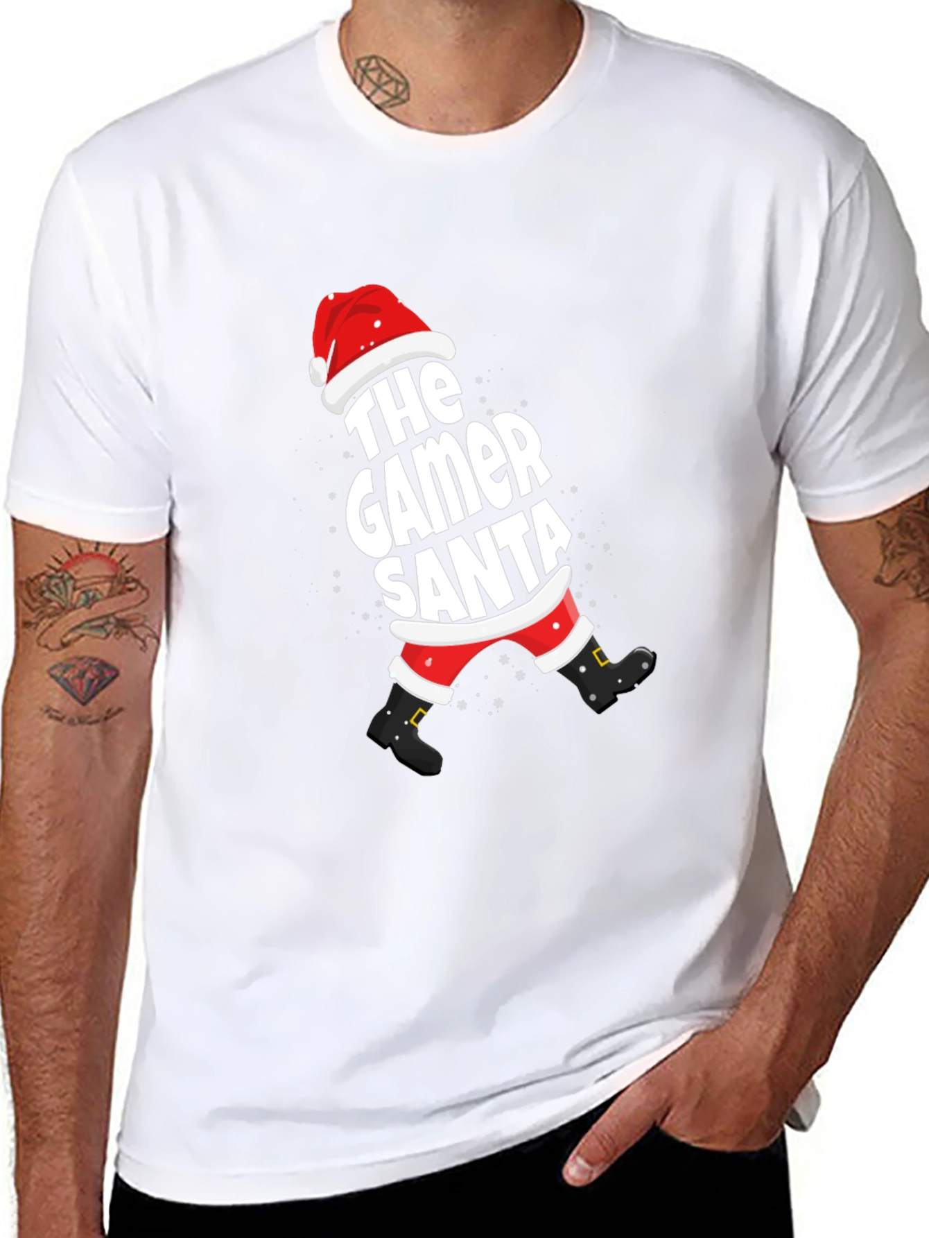 The Gamer Santa T-Shirt - Holiday Festive Tee