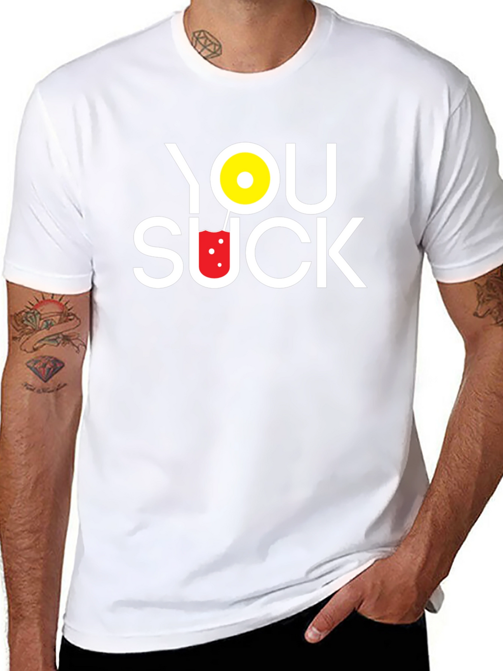 You Suck Novelty T-Shirt - Humorous Graphic Tee