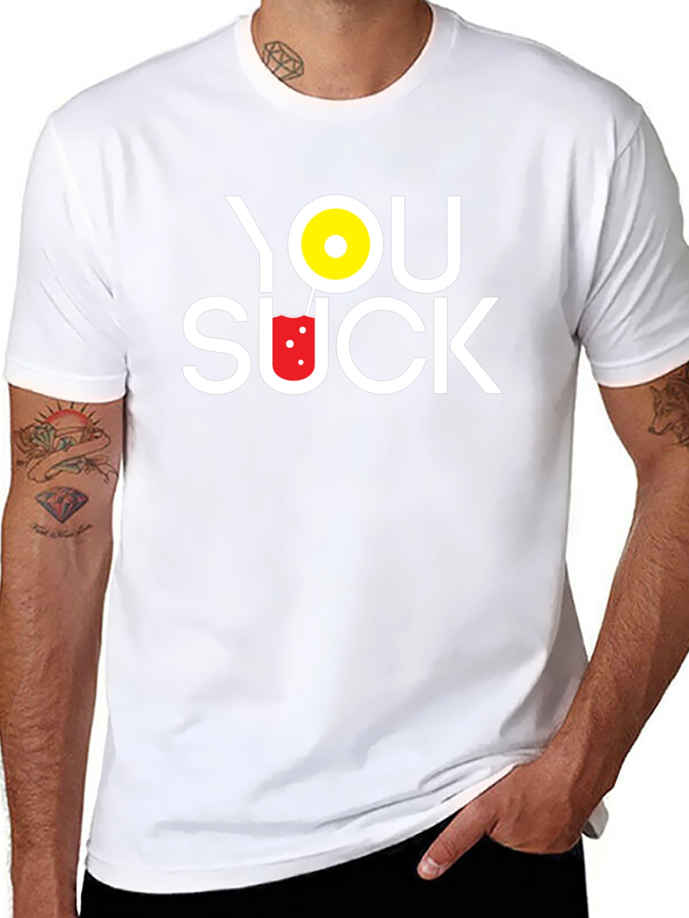 You Suck Novelty T-Shirt - Humorous Graphic Tee