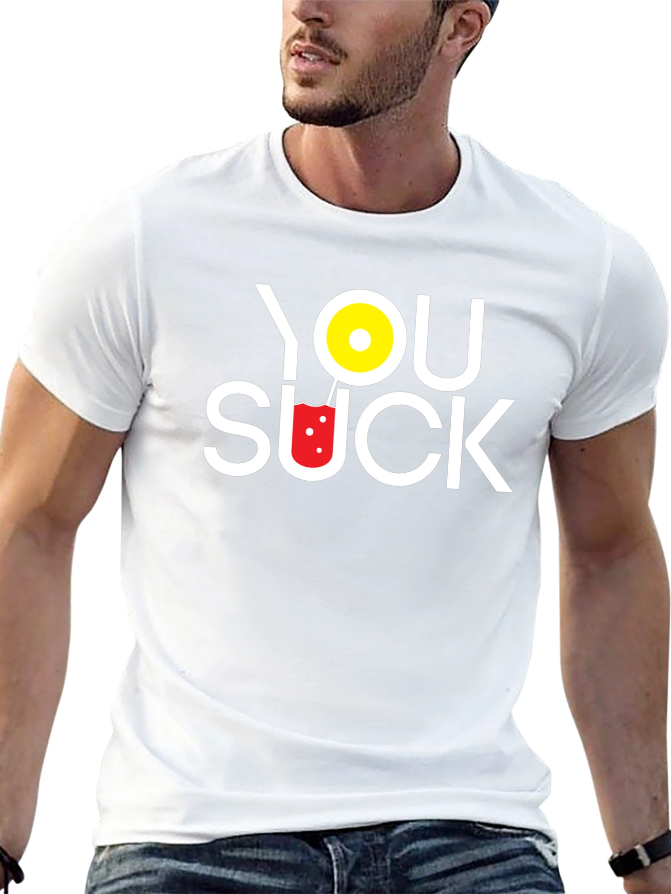 You Suck Novelty T-Shirt - Humorous Graphic Tee