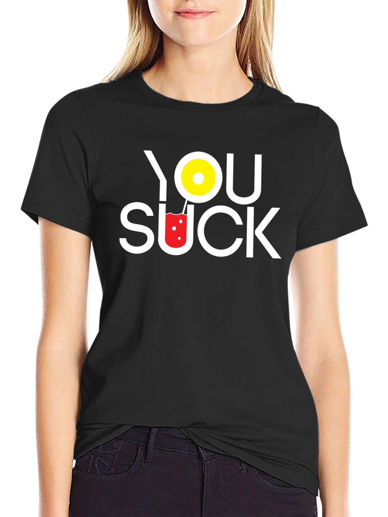 You Suck Novelty T-Shirt - Humorous Graphic Tee