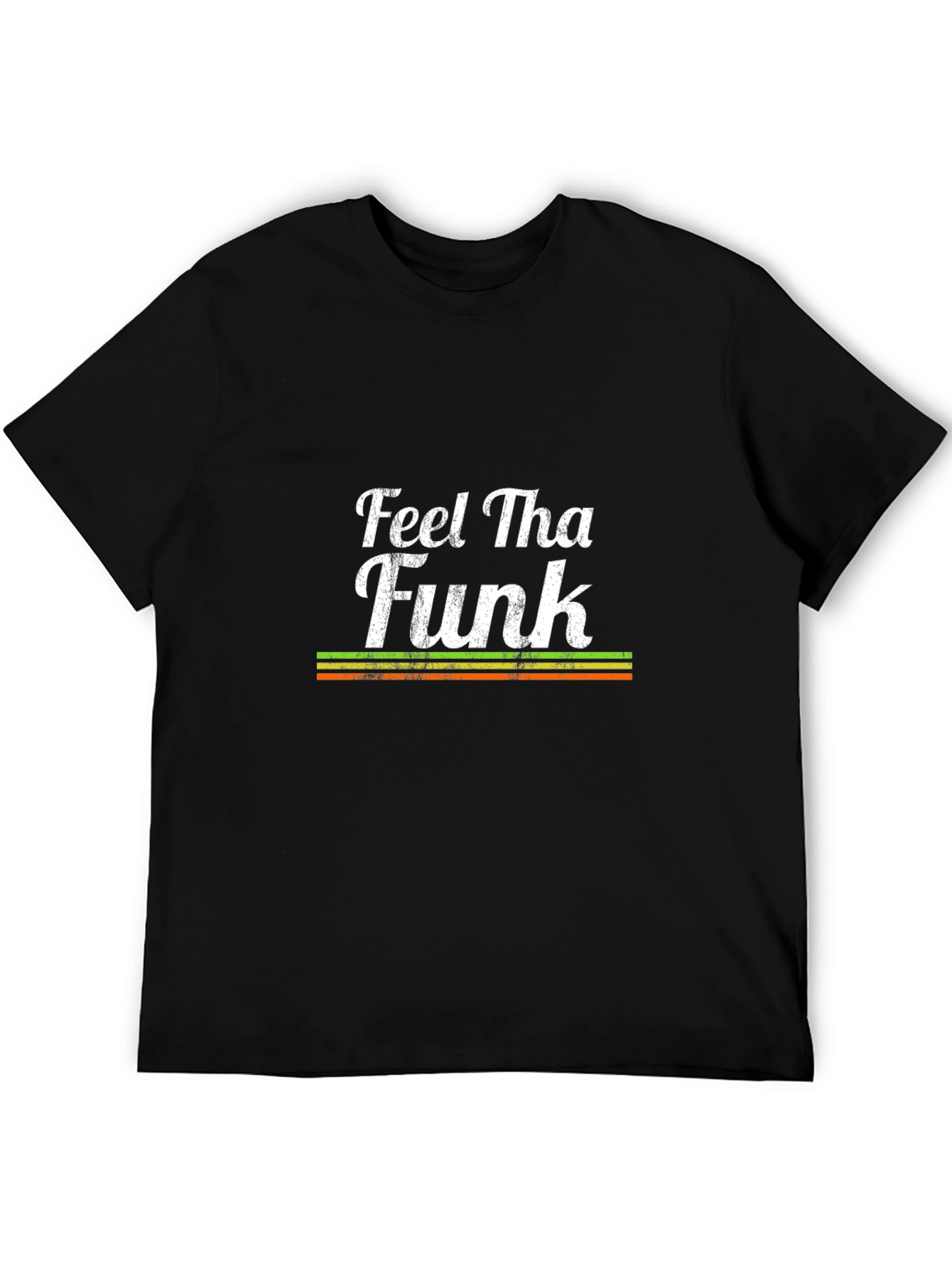 Feel Tha Funk Graphic Print Black T-Shirt