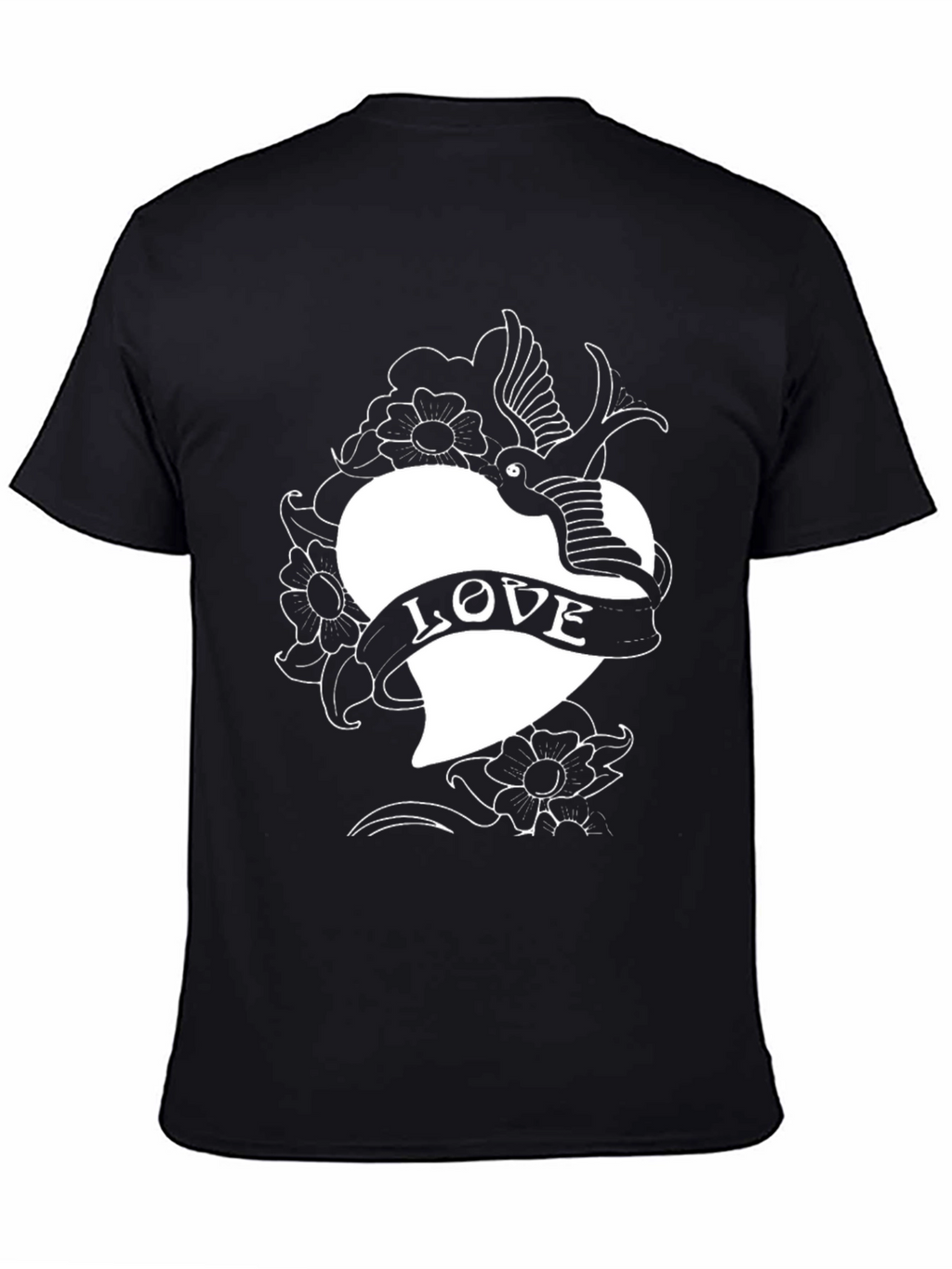 Love Bird Heart Tattoo Graphic Tee