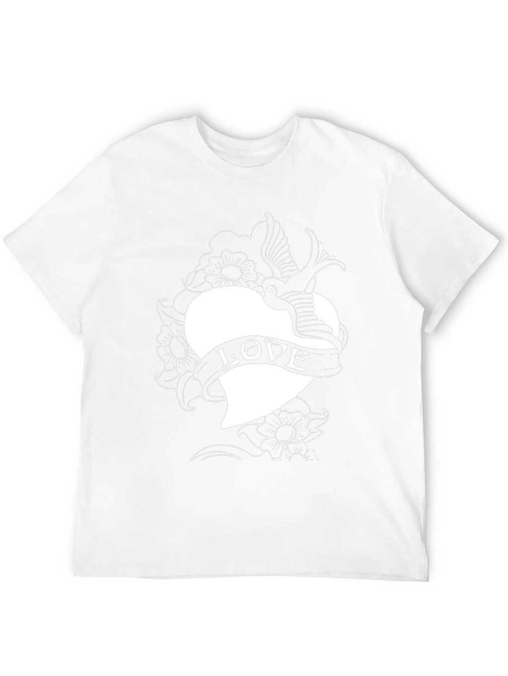 Love Bird Heart Tattoo Graphic Tee