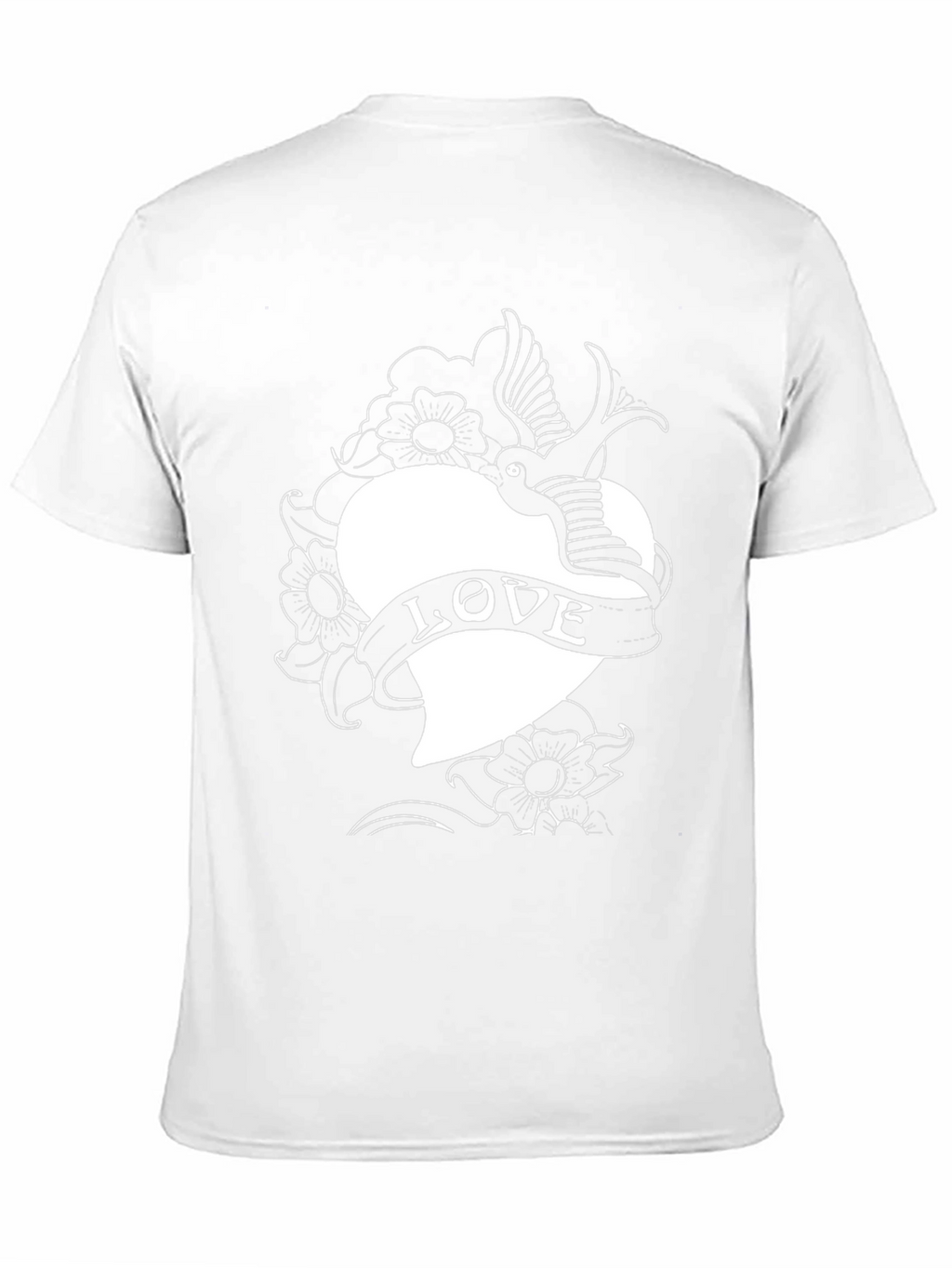Love Bird Heart Tattoo Graphic Tee