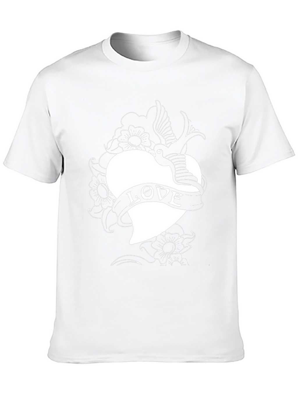 Love Bird Heart Tattoo Graphic Tee