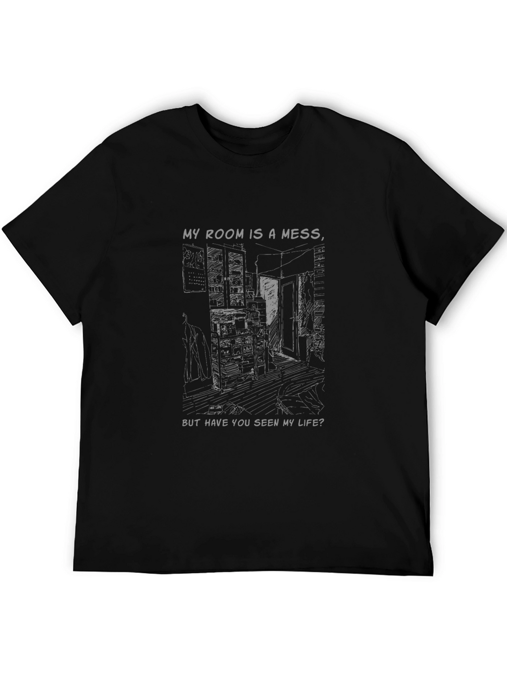 Messy Room Graphic Print Tee