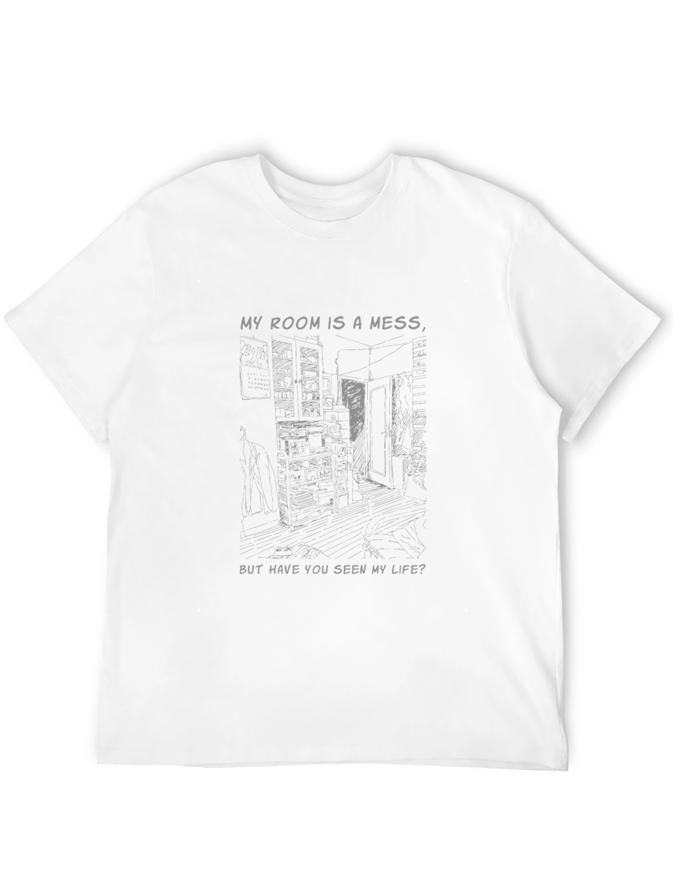 Messy Room Graphic Print Tee