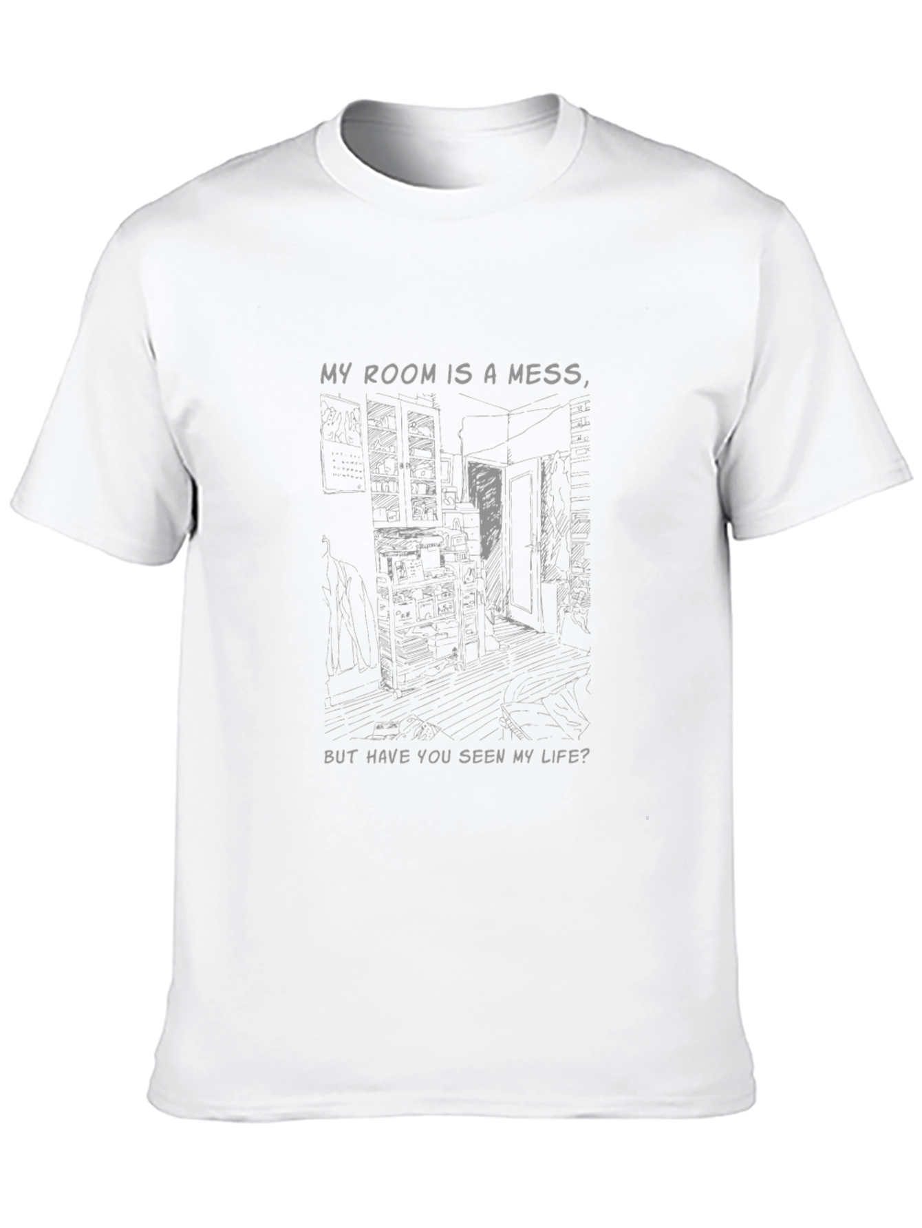 Messy Room Graphic Print Tee