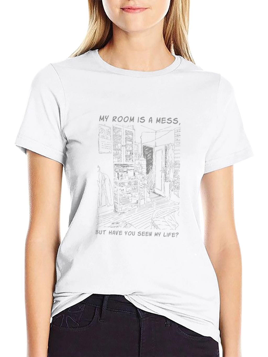 Messy Room Graphic Print Tee