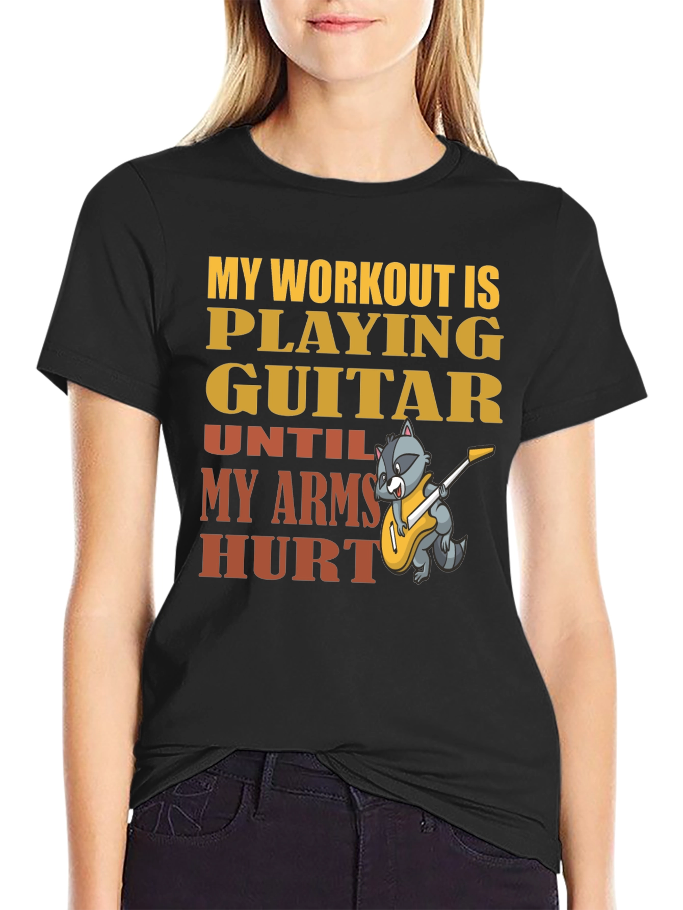 Guitar Workout T-Shirt - Musician Fitness Tee