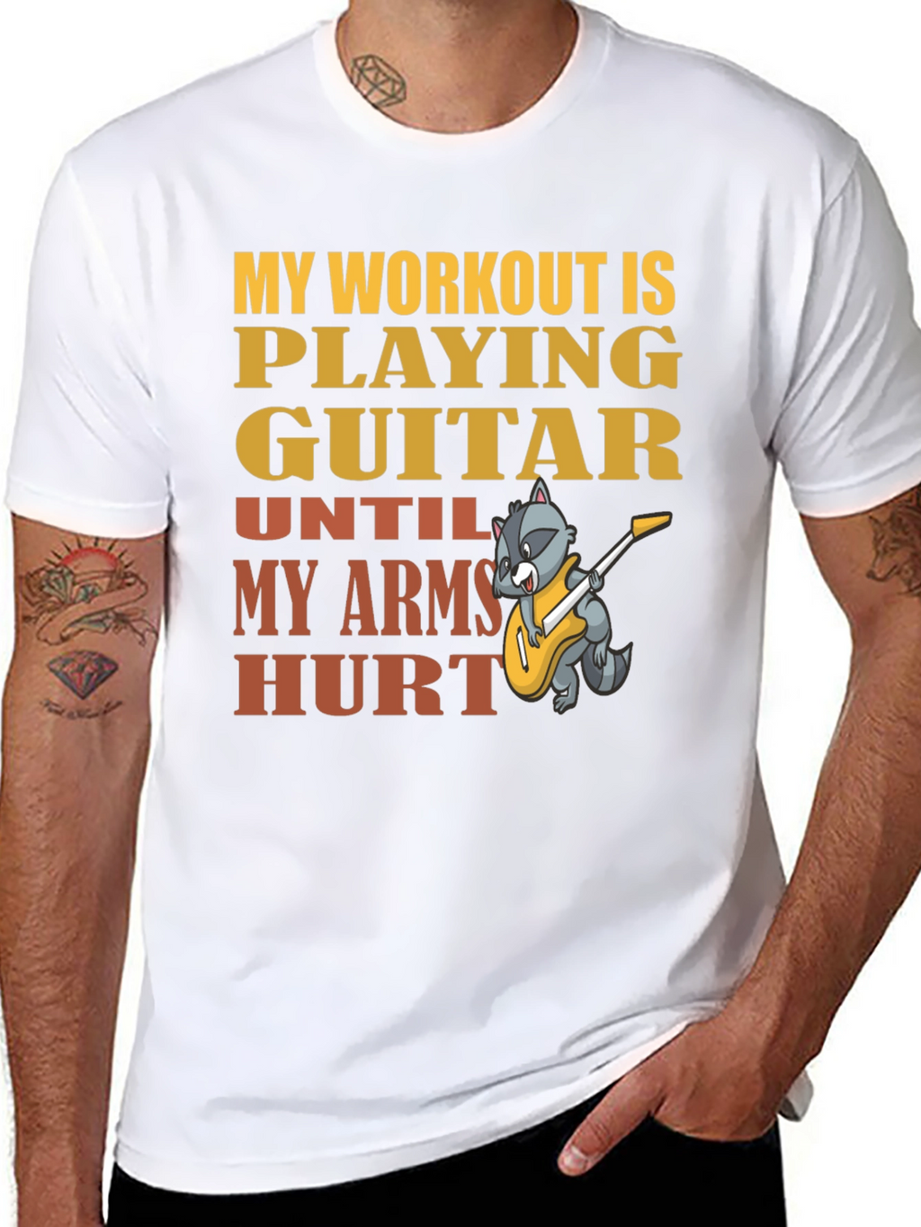 Guitar Workout T-Shirt - Musician Fitness Tee