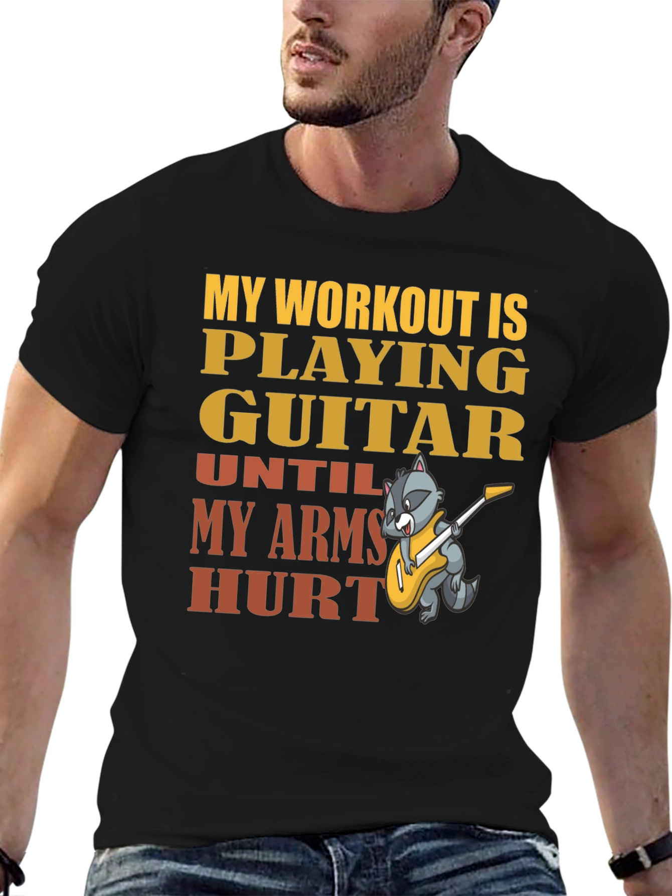 Guitar Workout T-Shirt - Musician Fitness Tee