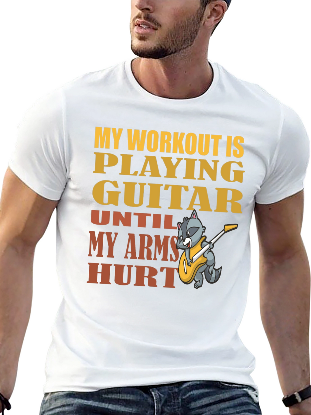 Guitar Workout T-Shirt - Musician Fitness Tee
