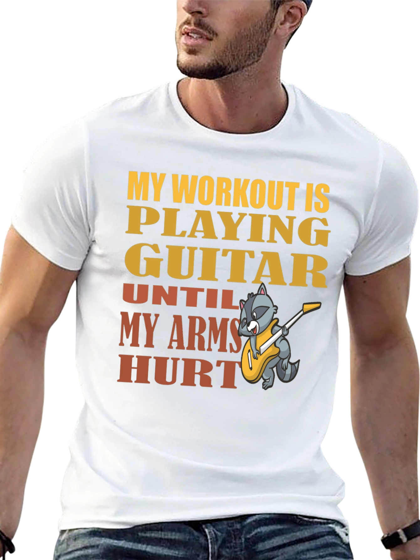 Guitar Workout T-Shirt - Musician Fitness Tee