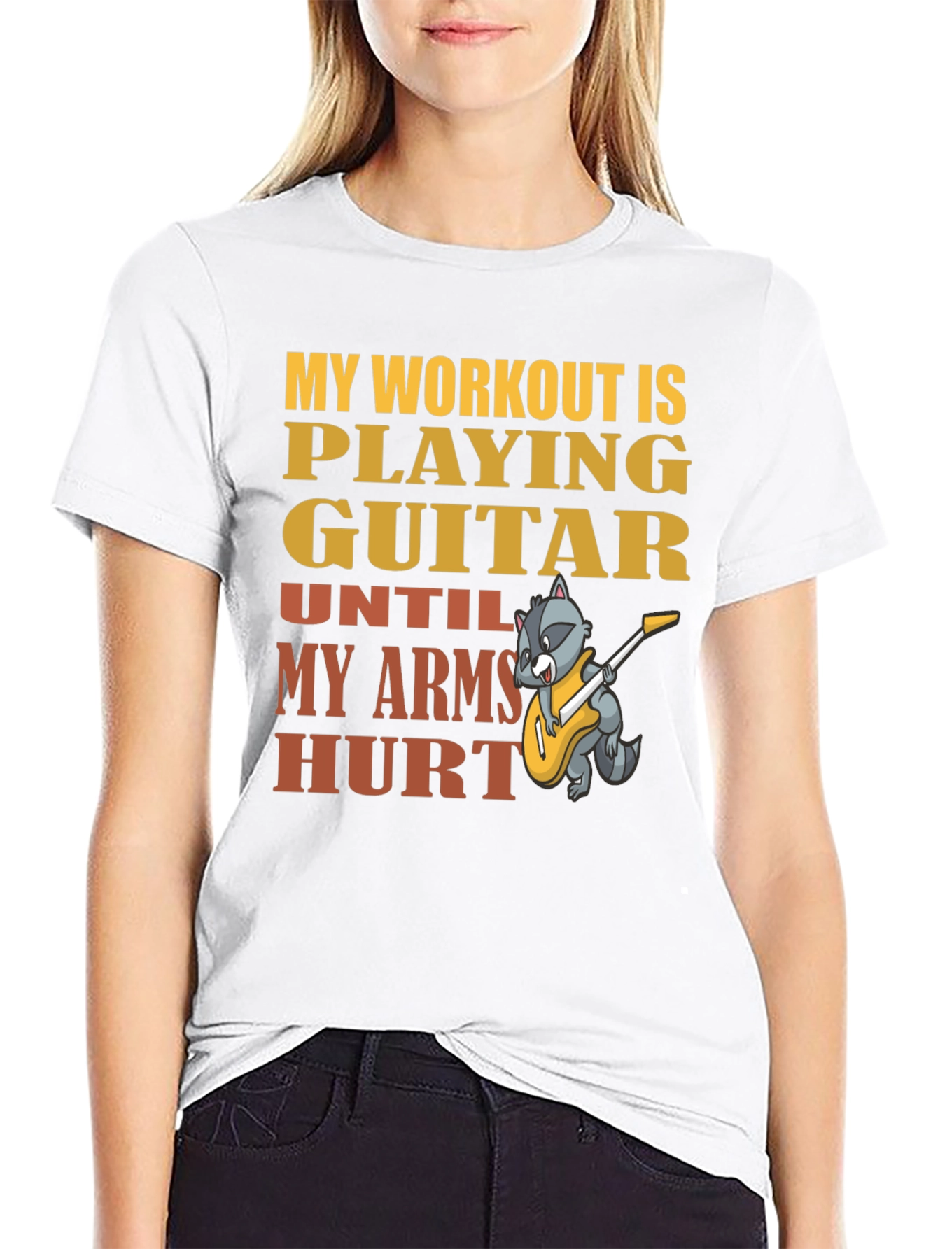 Guitar Workout T-Shirt - Musician Fitness Tee