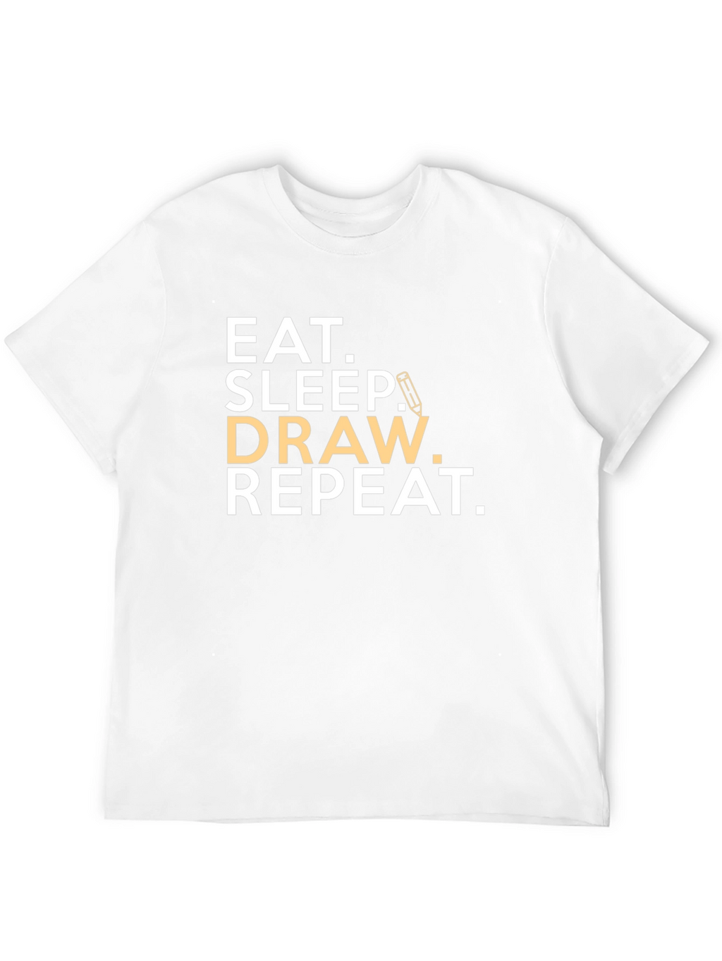Eat Sleep Draw Repeat Black Graphic T-Shirt