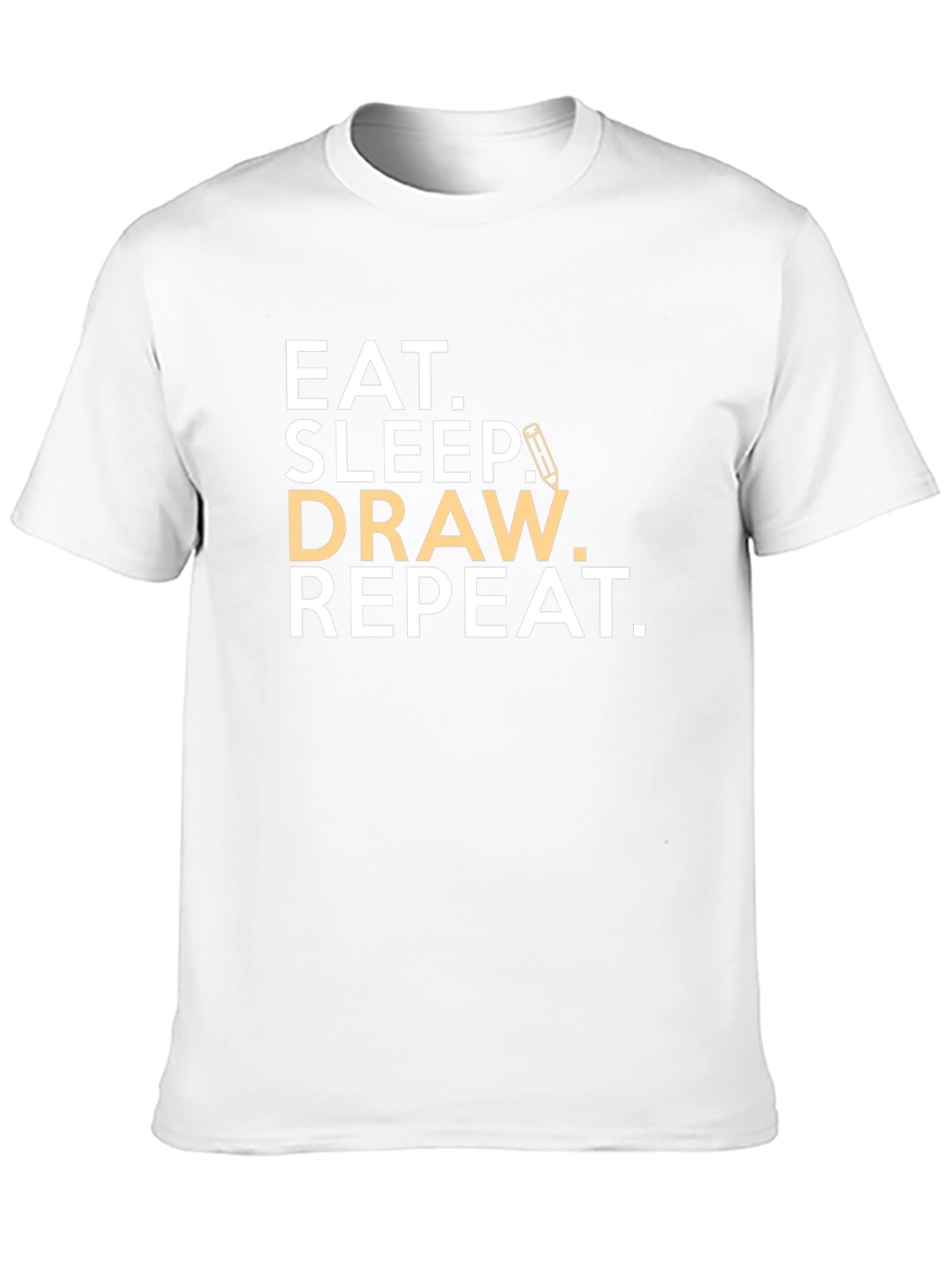Eat Sleep Draw Repeat Black Graphic T-Shirt