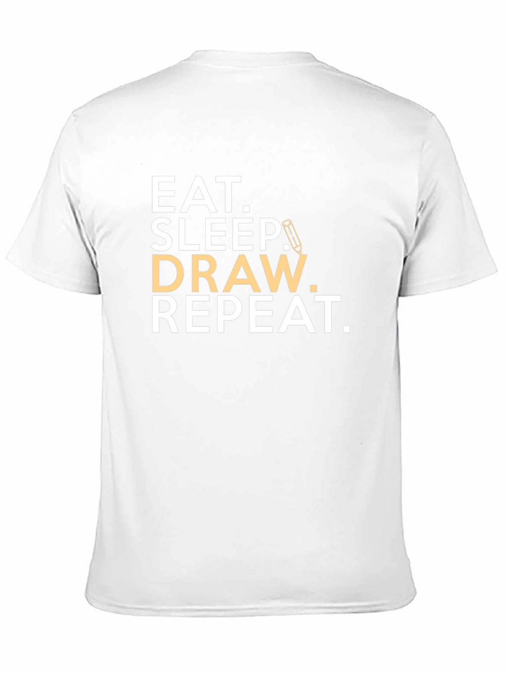 Eat Sleep Draw Repeat Black Graphic T-Shirt