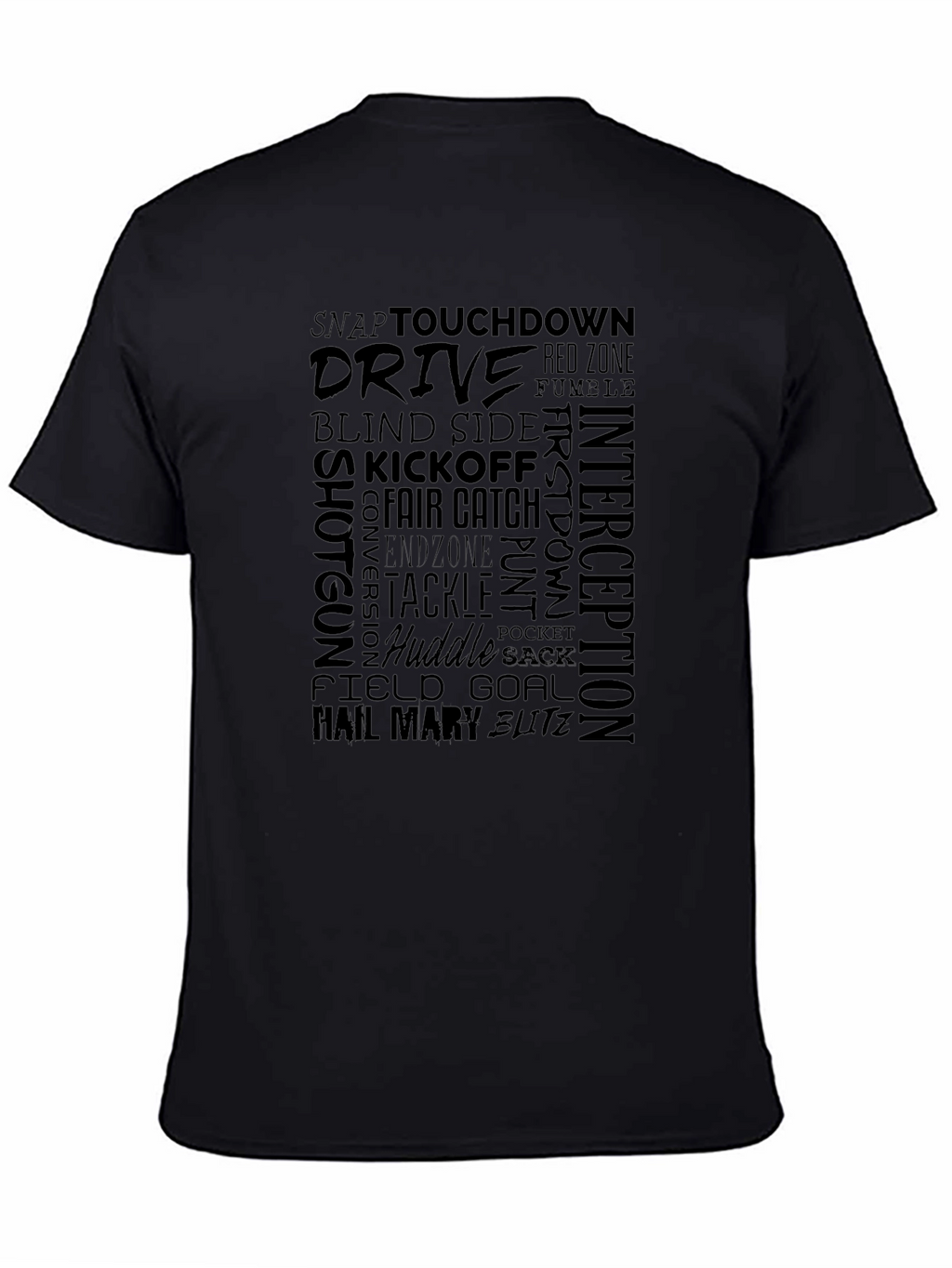 Football Terms T-Shirt - Black Unisex Style