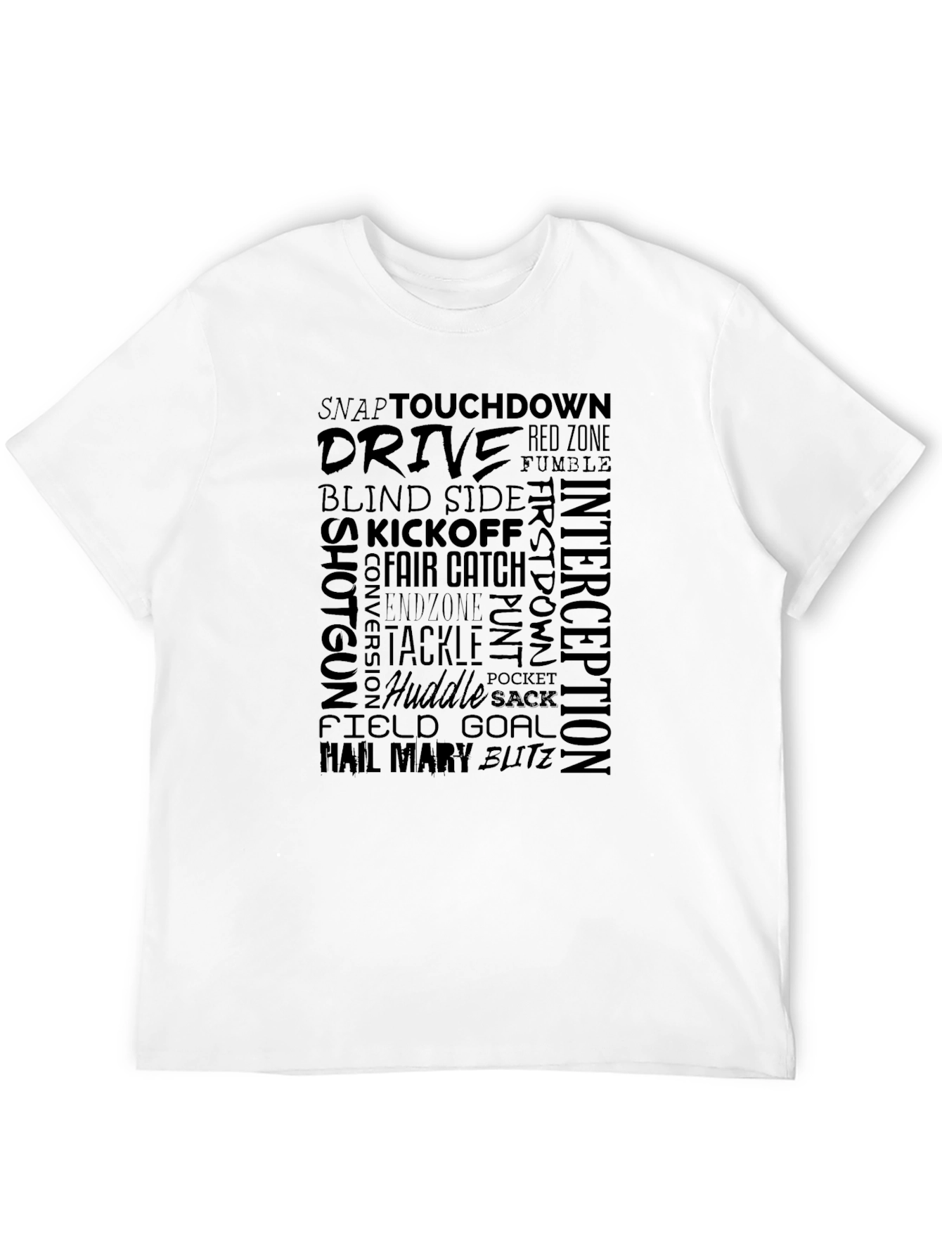 Football Terms T-Shirt - Black Unisex Style