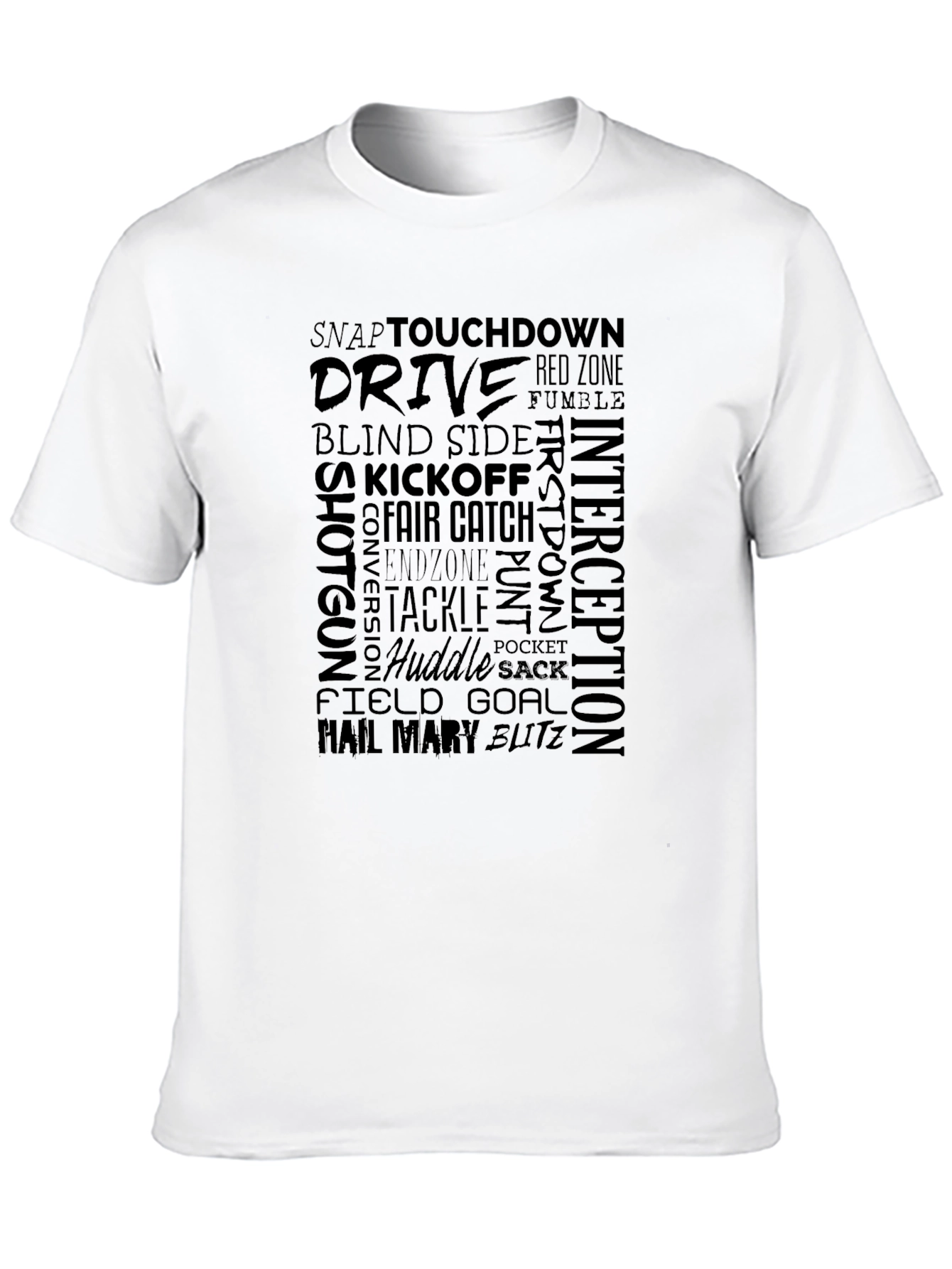 Football Terms T-Shirt - Black Unisex Style