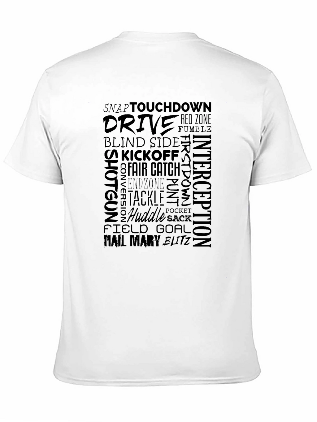 Football Terms T-Shirt - Black Unisex Style