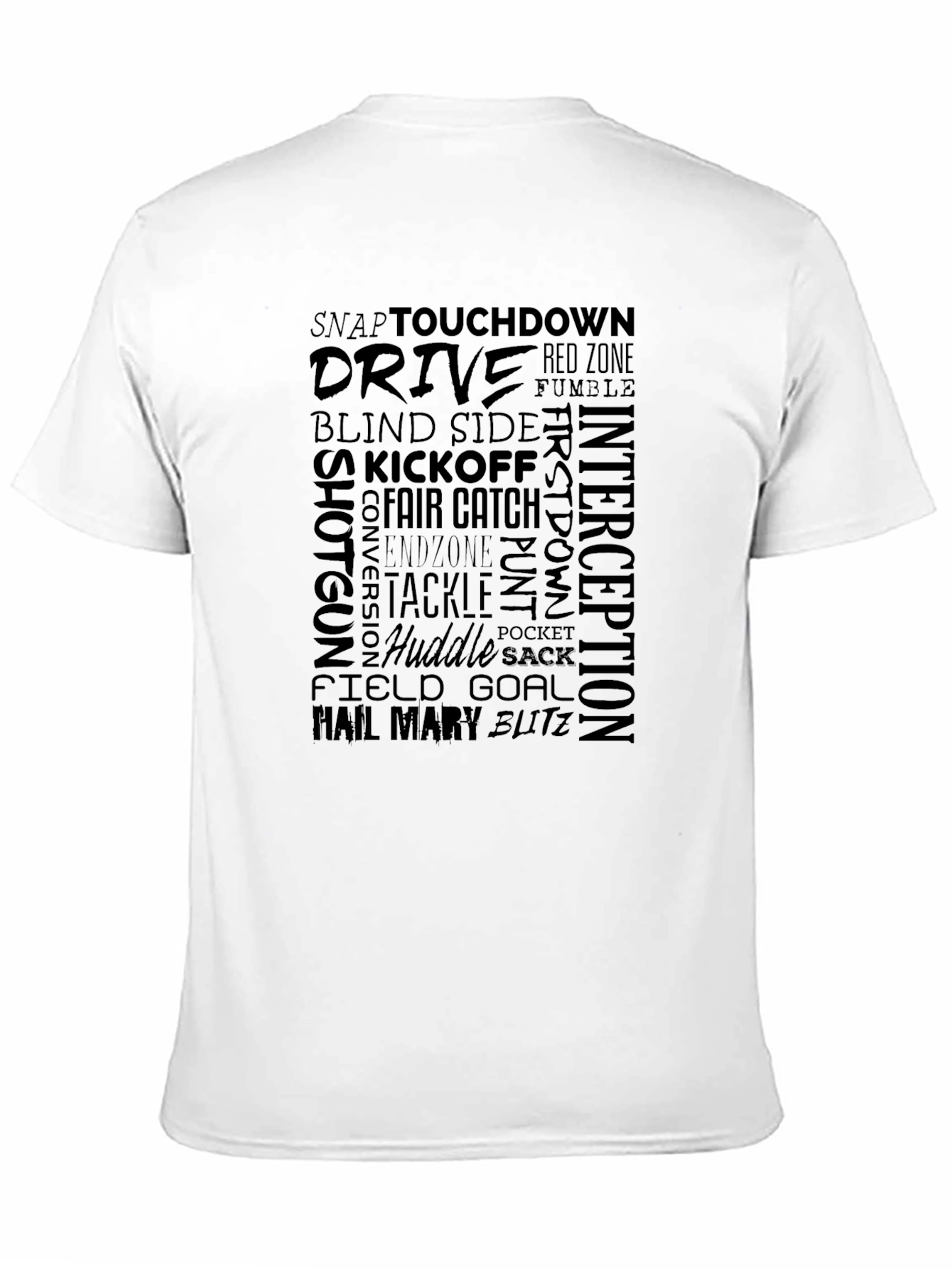 Football Terms T-Shirt - Black Unisex Style