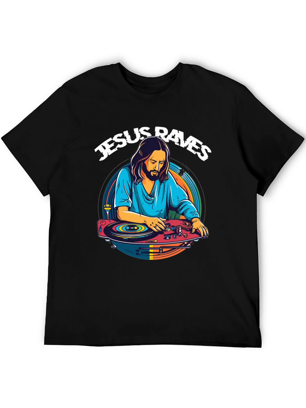 Jesus Raves T-Shirt - DJ Jesus Graphic Tee