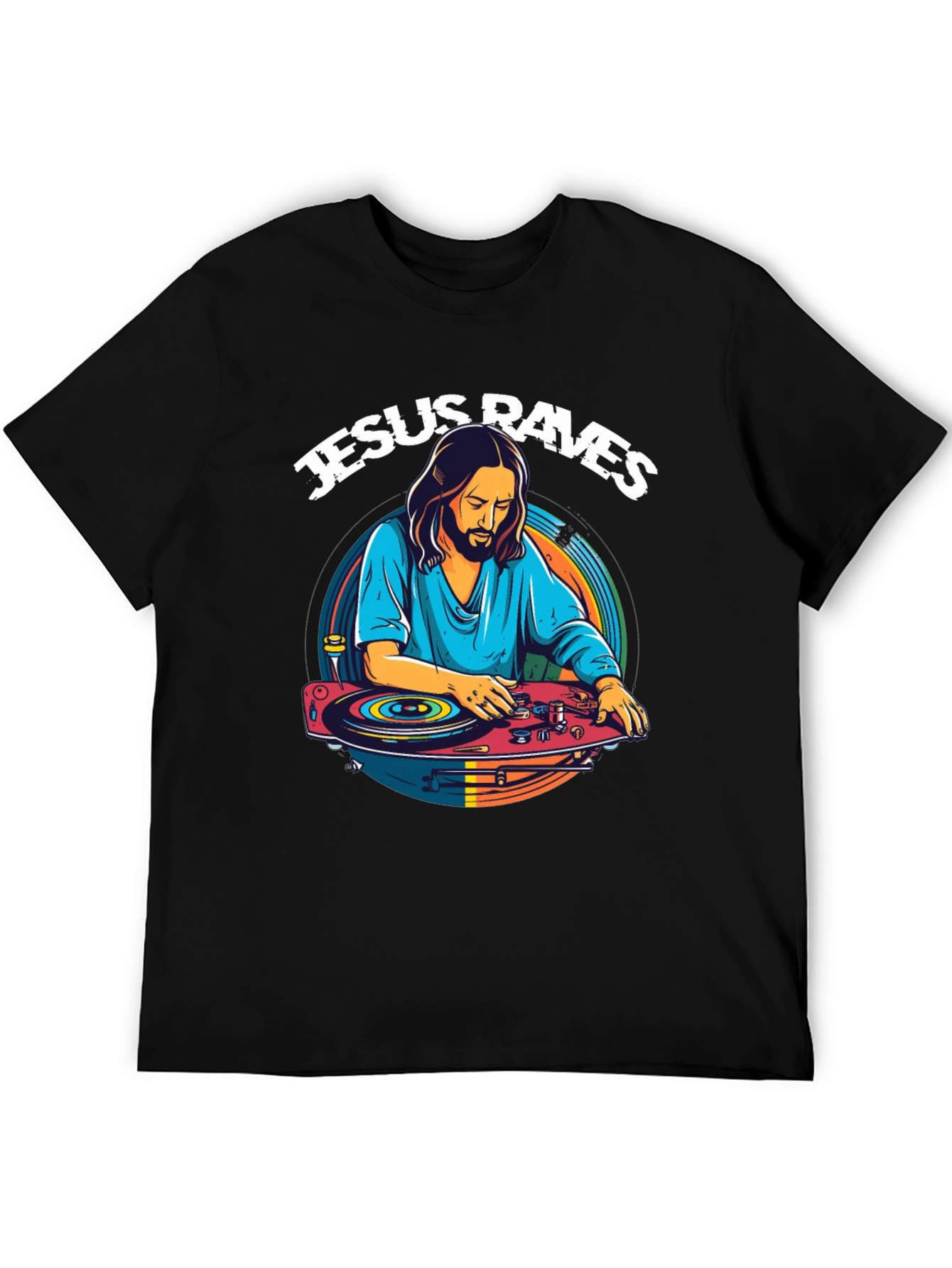 Jesus Raves T-Shirt - DJ Jesus Graphic Tee