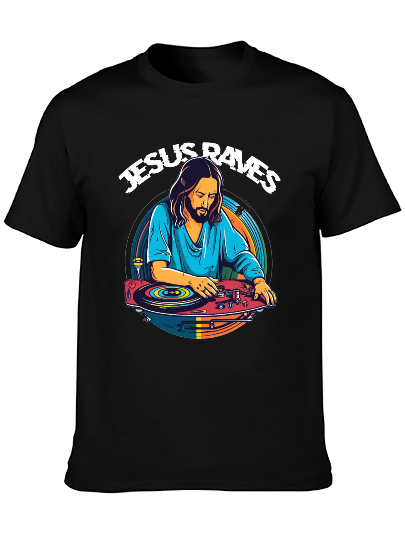 Jesus Raves T-Shirt - DJ Jesus Graphic Tee