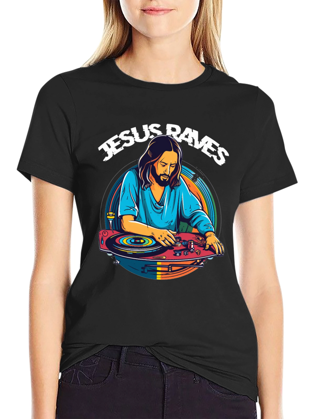 Jesus Raves T-Shirt - DJ Jesus Graphic Tee