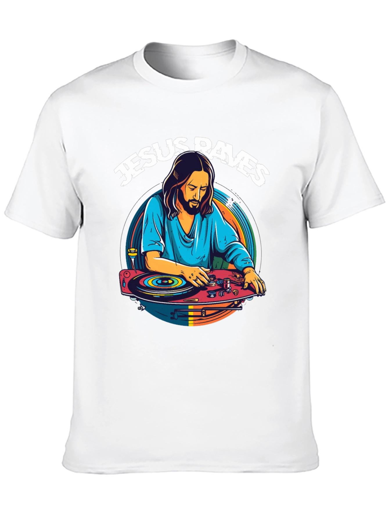 Jesus Raves T-Shirt - DJ Jesus Graphic Tee