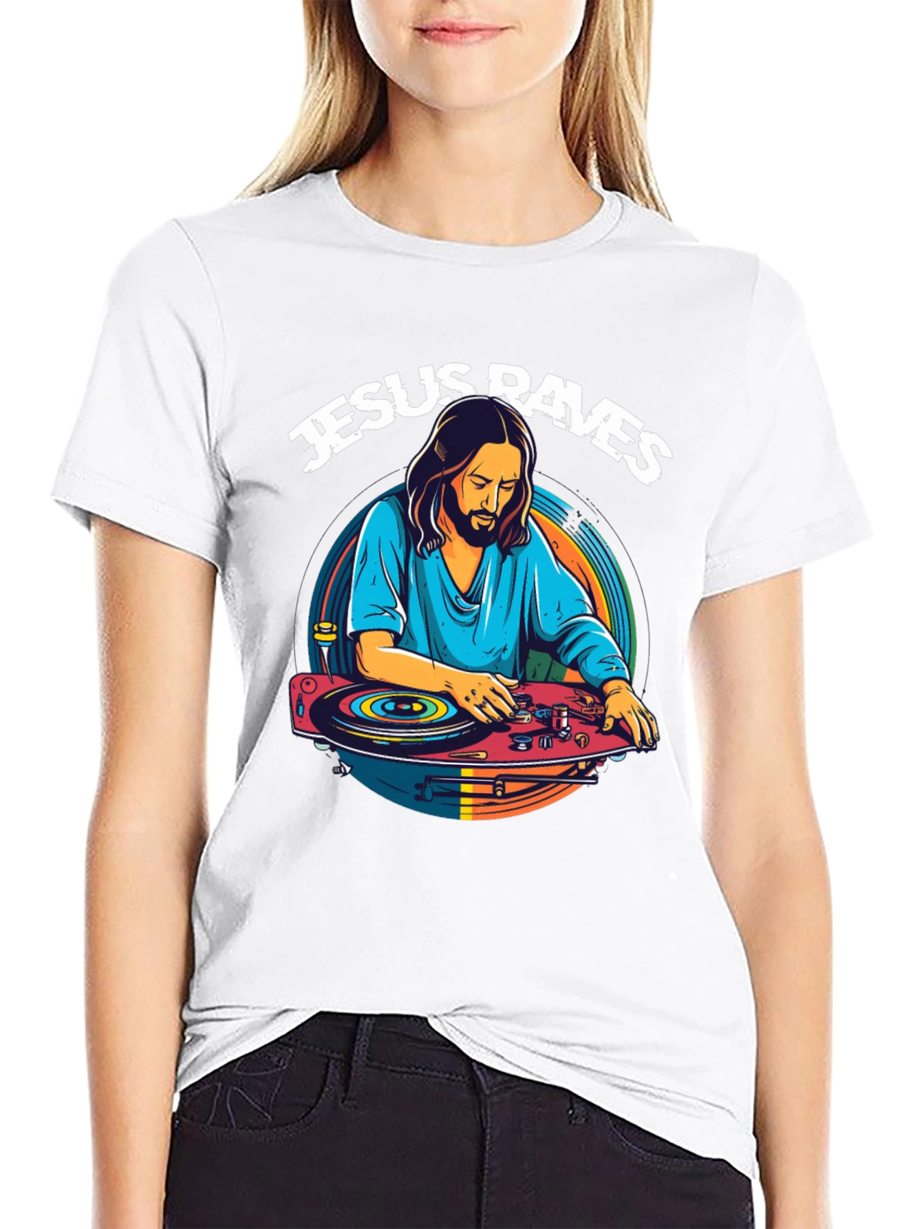 Jesus Raves T-Shirt - DJ Jesus Graphic Tee