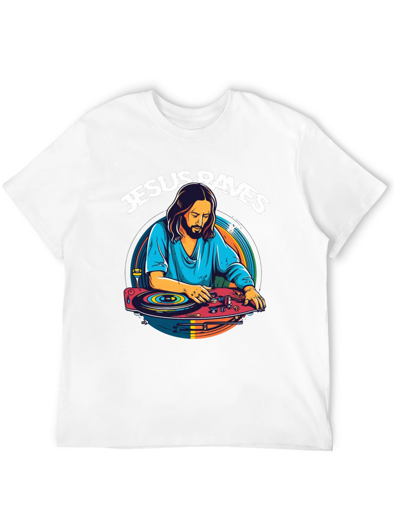 Jesus Raves T-Shirt - DJ Jesus Graphic Tee