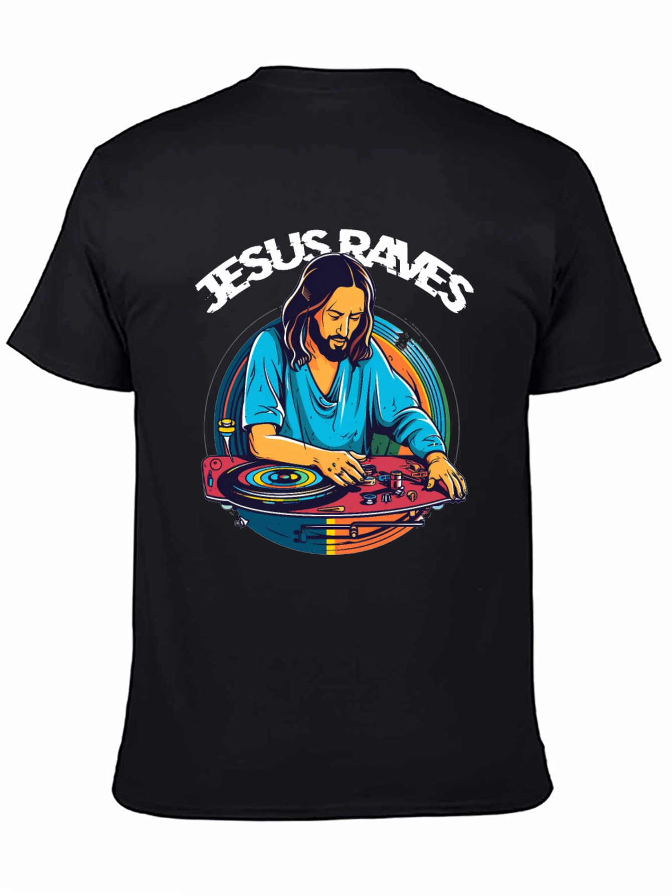 Jesus Raves T-Shirt - DJ Jesus Graphic Tee