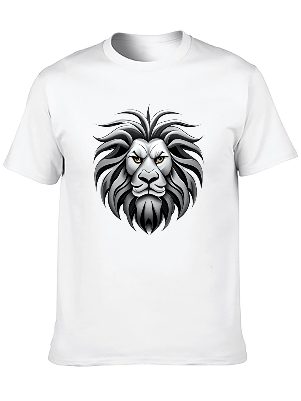 Lion Head Graphic Black T-Shirt