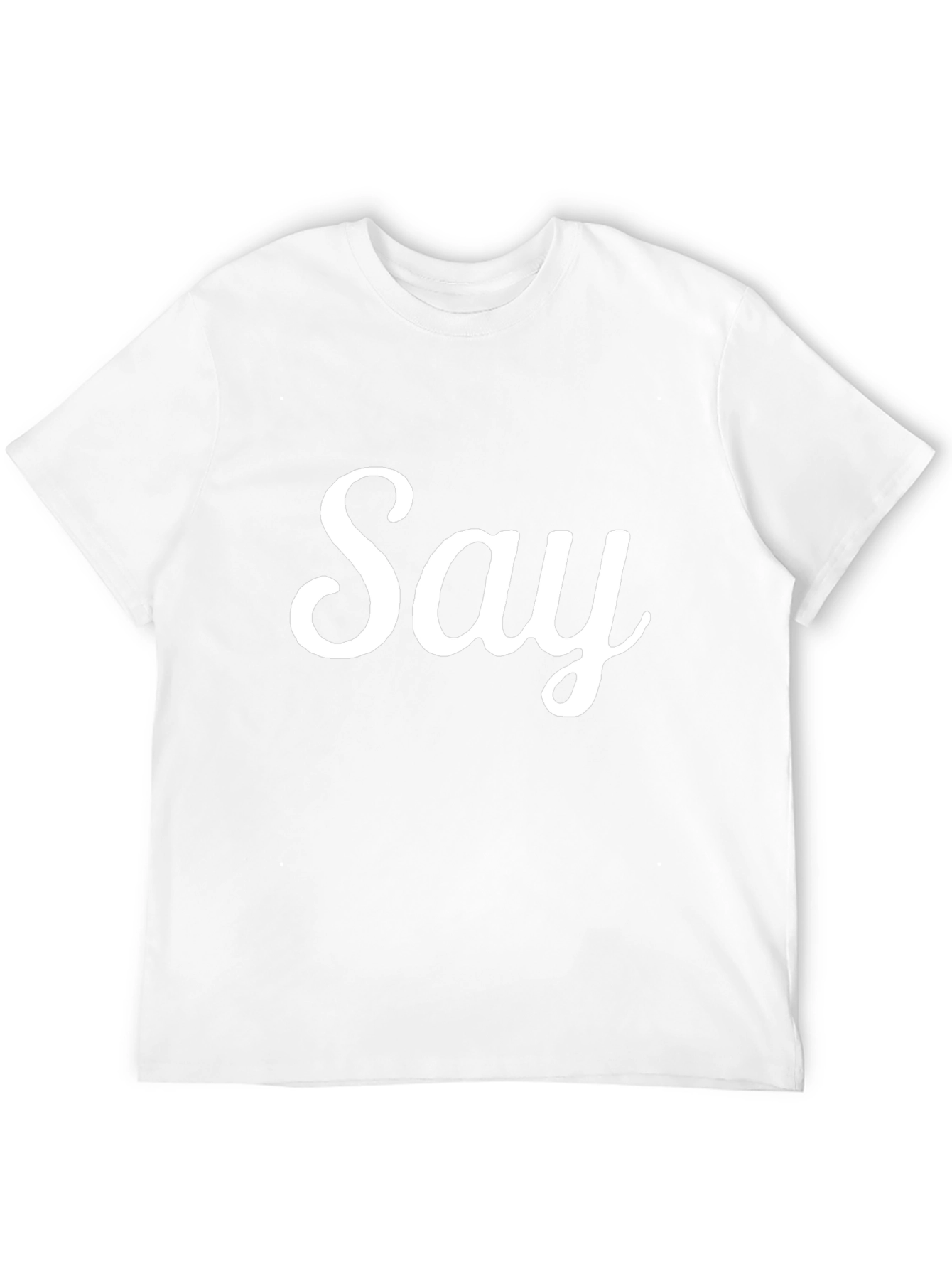Mens Black Say Graphic T-Shirt