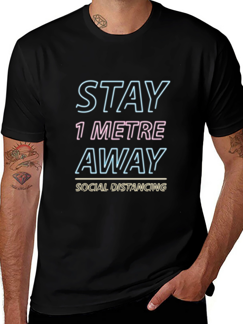 Stay Away Social Distancing Graphic T-Shirt