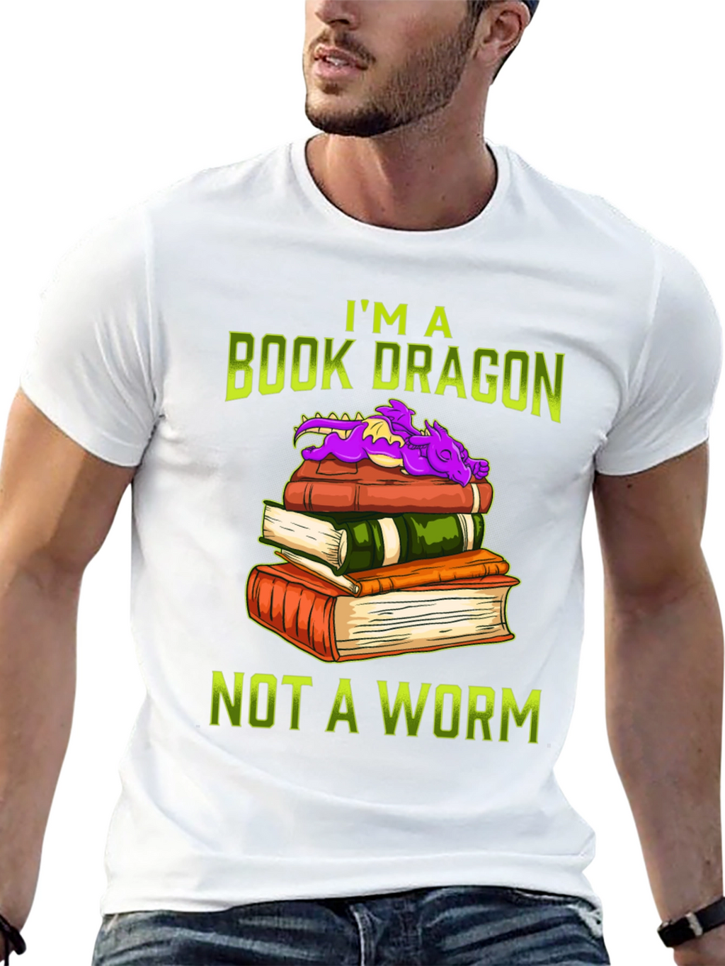 Book Dragon T-Shirt for Book Lovers