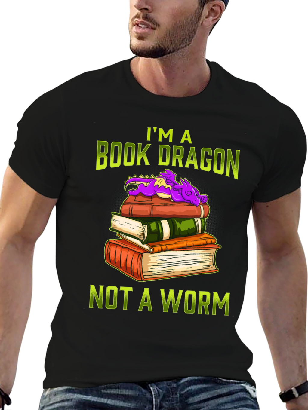 Book Dragon T-Shirt for Book Lovers