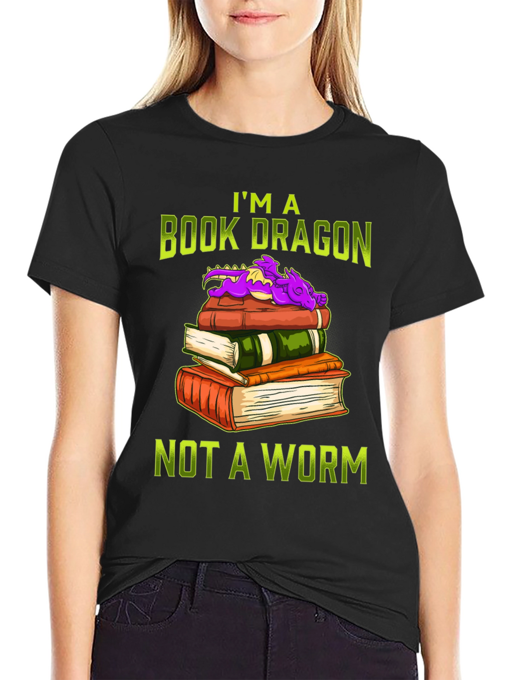 Book Dragon T-Shirt for Book Lovers