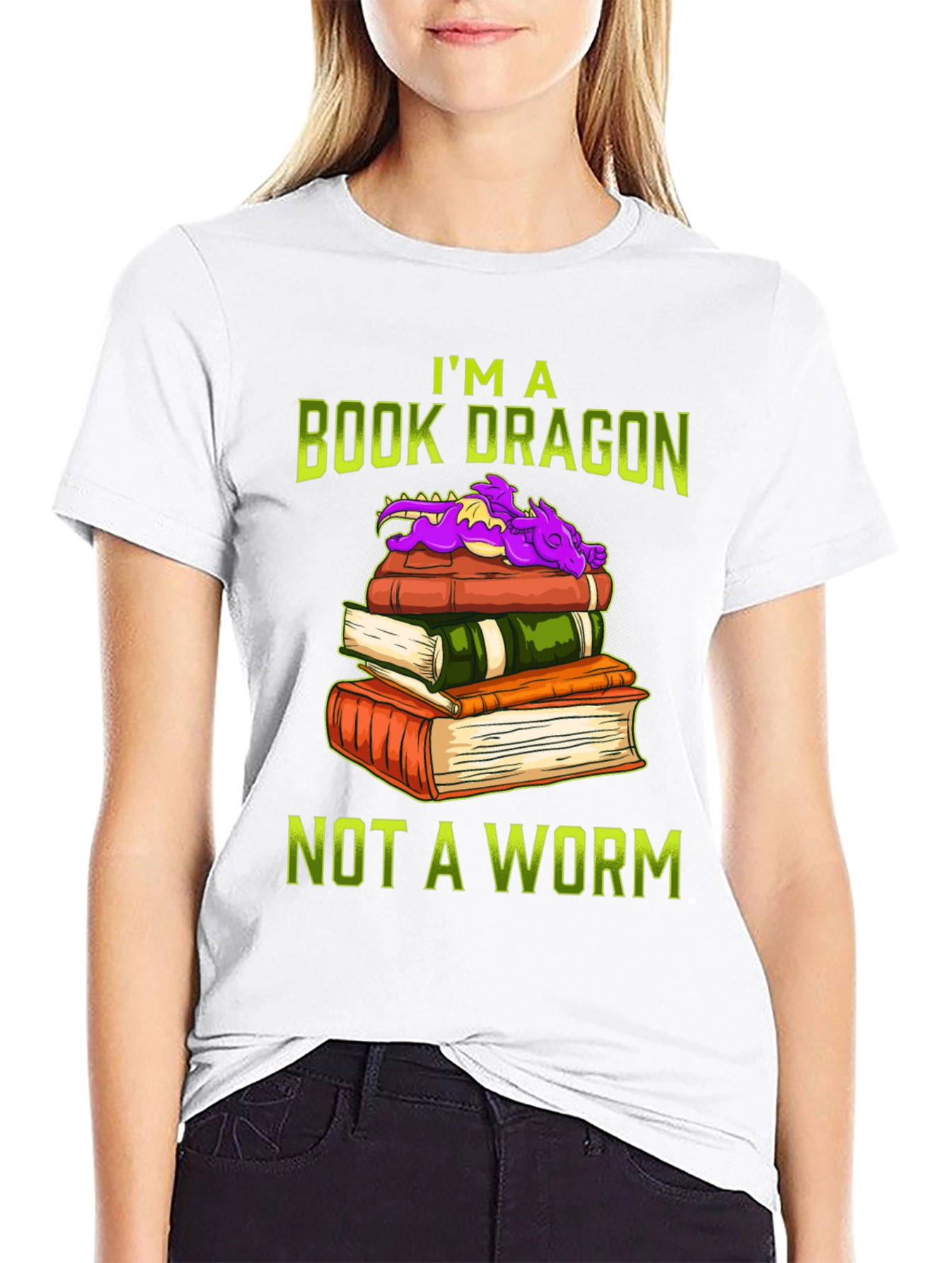 Book Dragon T-Shirt for Book Lovers