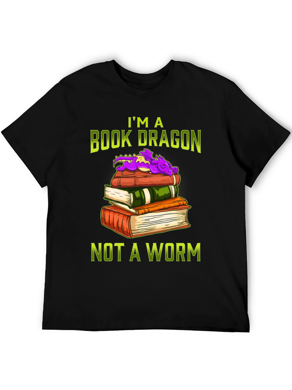 Book Dragon T-Shirt for Book Lovers